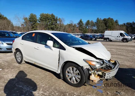 2012 Honda Civic Lx z USA, uszkodzony, nr VIN 2HGFB2F53CH545498
